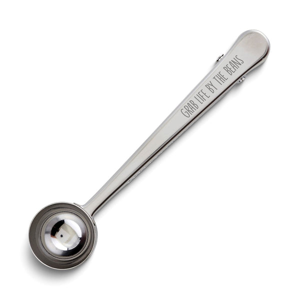 Stainless Steel Coffee Clip and Scoop GRAB LIFE BY THE BEANS