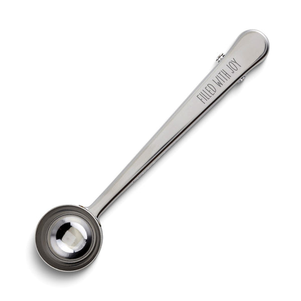 Stainless Steel Coffee Scoop with Clip FILLED WITH JOY