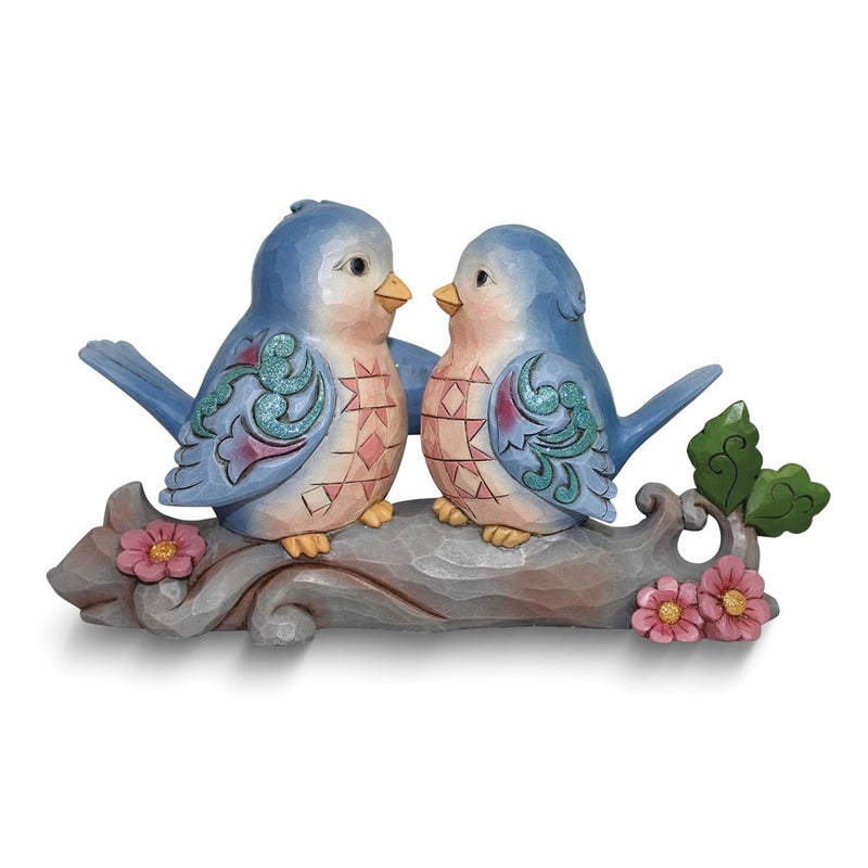 Jim Shore Heartwood Creek HAPPINESS TOGETHER Bluebirds on Branch Figurine