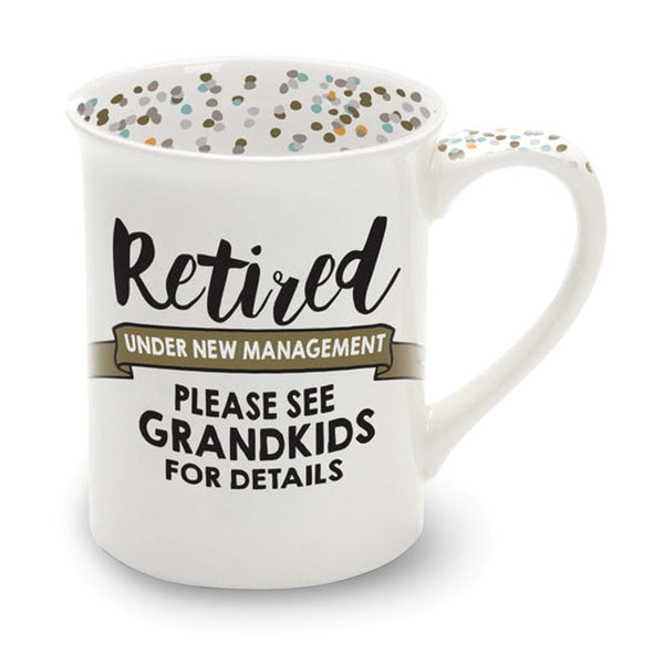 Our Name is Mud RETIRED.GRANDKIDS 16 oz. Stoneware Mug