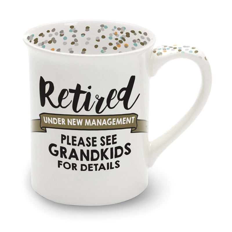 Our Name is Mud RETIRED.GRANDKIDS 16 oz. Stoneware Mug