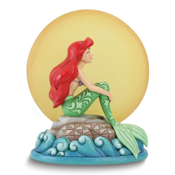 Disney Traditions by Jim Shore MERMAID BY MOONLIGHT Ariel Sitting on Rock by Moon Figurine