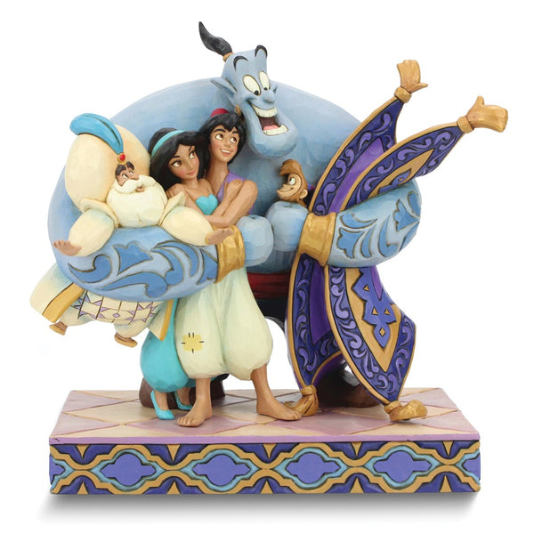 Disney Traditions by Jim Shore ALADDIN GROUP HUG Figurine