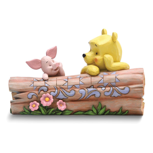 Disney Traditions by Jim Shore TRUNCATED CONVERSATION Pooh and Piglet by a Log Figurine