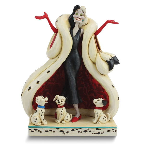 Disney Traditions by Jim Shore THE CUTE AND THE CRUEL Cruella De Vil and Puppies Figurine