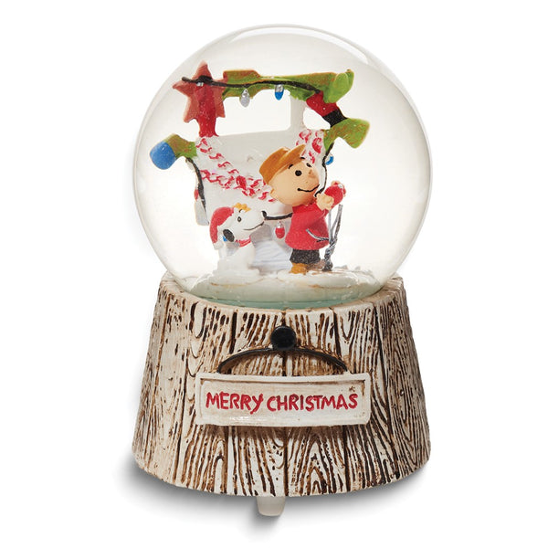 Peanuts Glitterdome Musical MERRY CHRISTMAS Charlie Brown