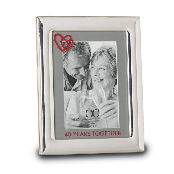 40 YEARS TOGETHER 4x6 Silver-tone Zinc Alloy Frame