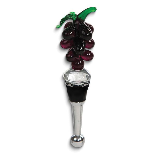 Handcrafted Glass Grapes Bottle Stopper