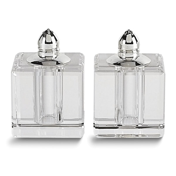 Badash Handcrafted Lead-free Crystal Vitality Salt and Pepper Set