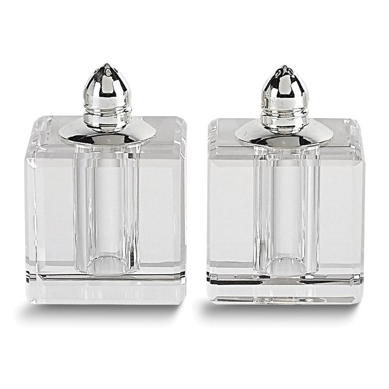 Badash Handcrafted Lead-free Crystal Vitality Salt and Pepper Set