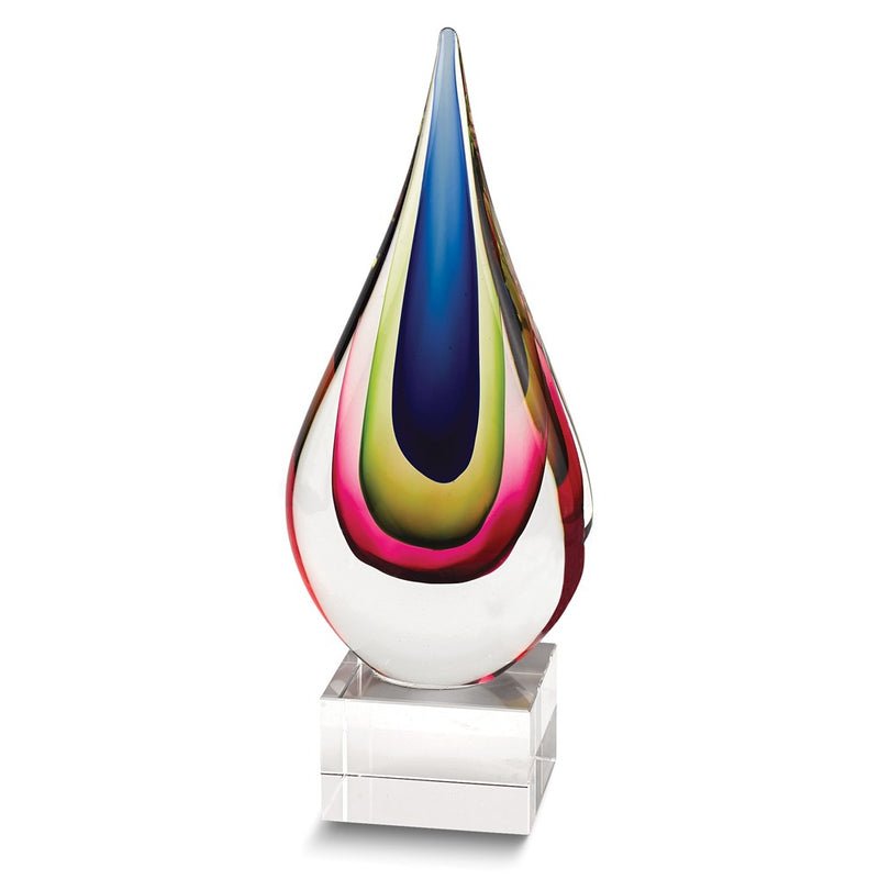 Badash Essence Handcrafted Glass Teardrop on Crystal Base