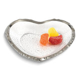 Badash Handcrafted Lead-free Glass Goldleaf Trimmed Heart Shaped Bowl