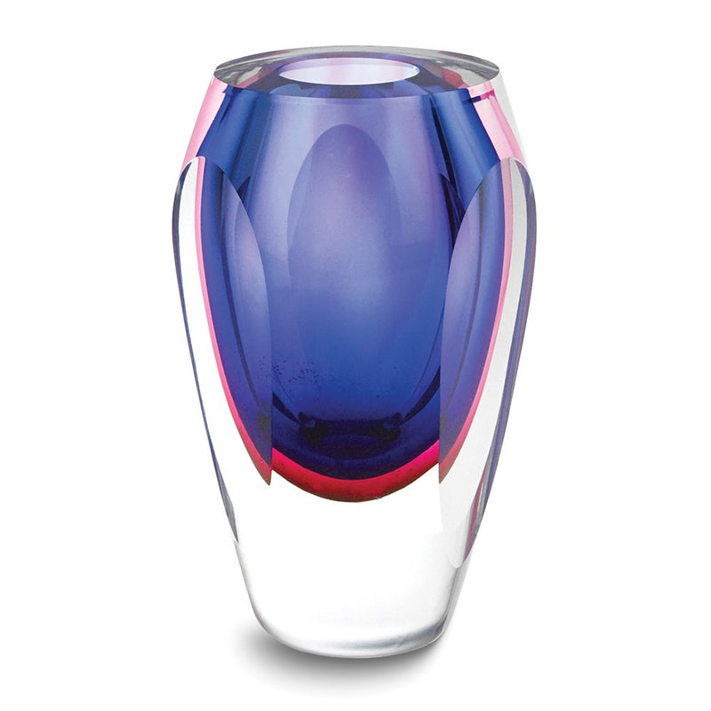 Badash Handcrafted Purple Murano Style Glass 6in Vase