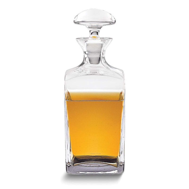 Badash European Handcrafted Lead-free Crystal Square 34 ounce Decanter