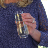 Lillian Rose MOTHER OF THE BRIDE Stemless Wedding Toasting Glass