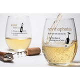 Lillian Rose Wine Definitions Set of 2 Stemless Wine Glasses with Assorted Sayings