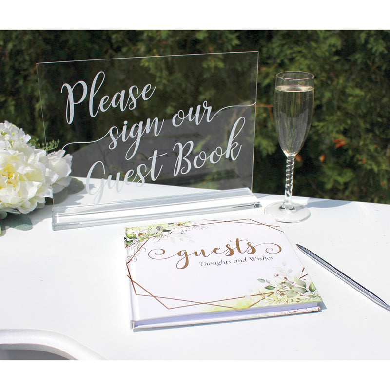 Lillian Rose Botanical GUESTS THOUGHTS AND WISHES 34-Page Blank Guest Book