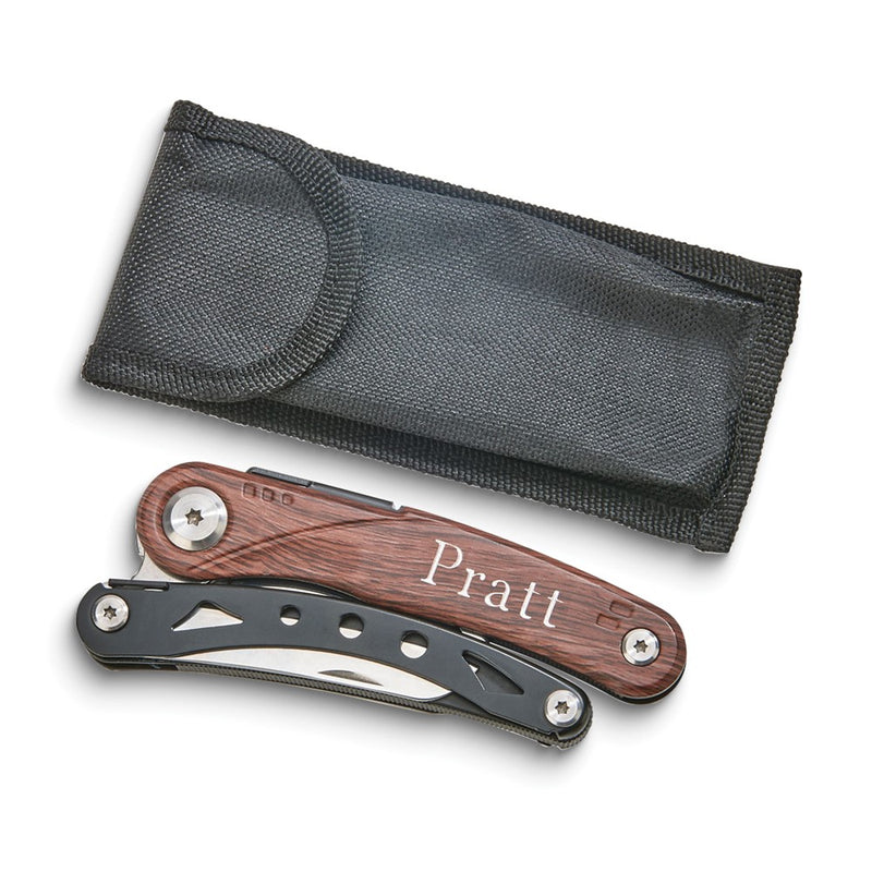 Stainless Steel Folding Multi-Tool Pruning Shears/Knife/Wood Saw/Hook/Bark Shovel in Nylon Carrying Pouch with Belt Loop