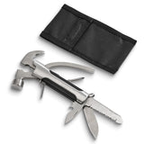 Stainless Steel Hammer/Pliers/Screwdriver/Saw/Knife/Bottle Opener Multi-Purpose Tool in Storage Pouch