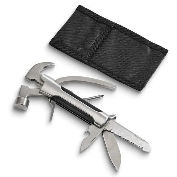 Stainless Steel Hammer/Pliers/Screwdriver/Saw/Knife/Bottle Opener Multi-Purpose Tool in Storage Pouch