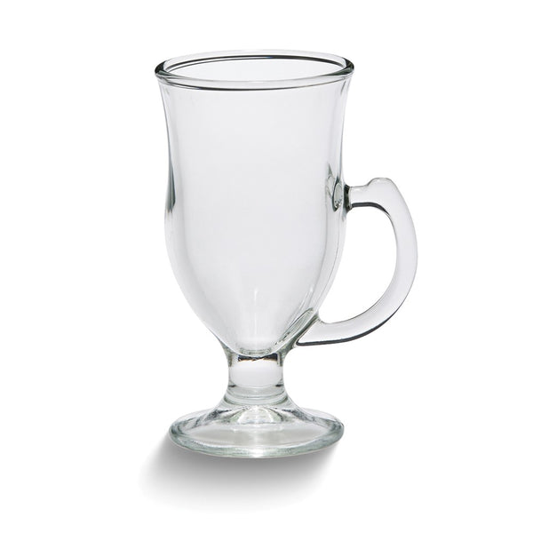 Set of 12 Glass 8 Ounce Irish Coffee Mugs