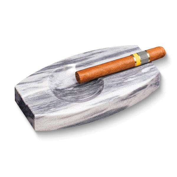 Handcrafted Carrera Grey Marble Double Cigar Ashtray