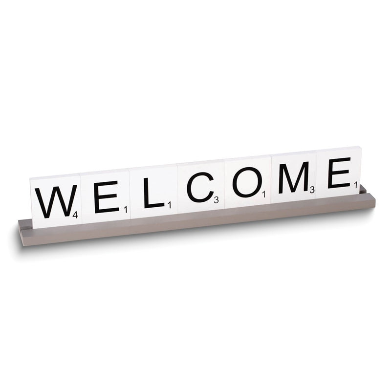 WELCOME Removable Wooden Letter Tiles Sign