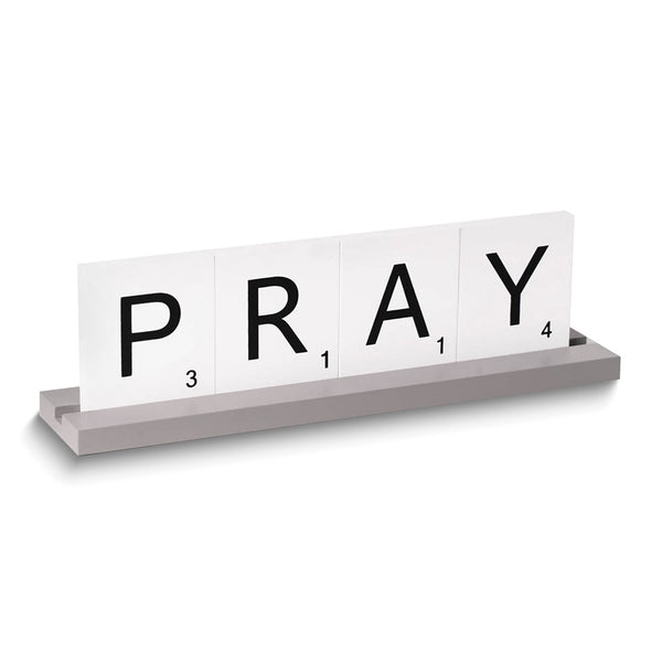 PRAY Removable Wooden Letter Tiles Sign