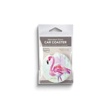 Pink Flamingo Flair Absorbent Stone Car Coaster