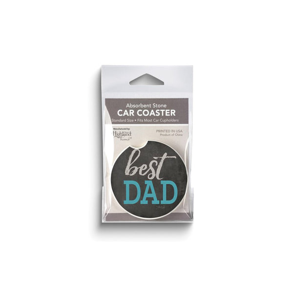 BEST DAD Absorbent Stone Car Coaster