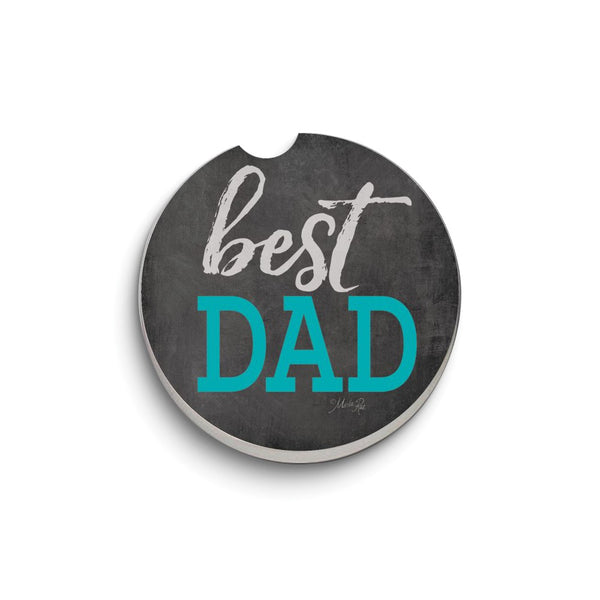 BEST DAD Absorbent Stone Car Coaster