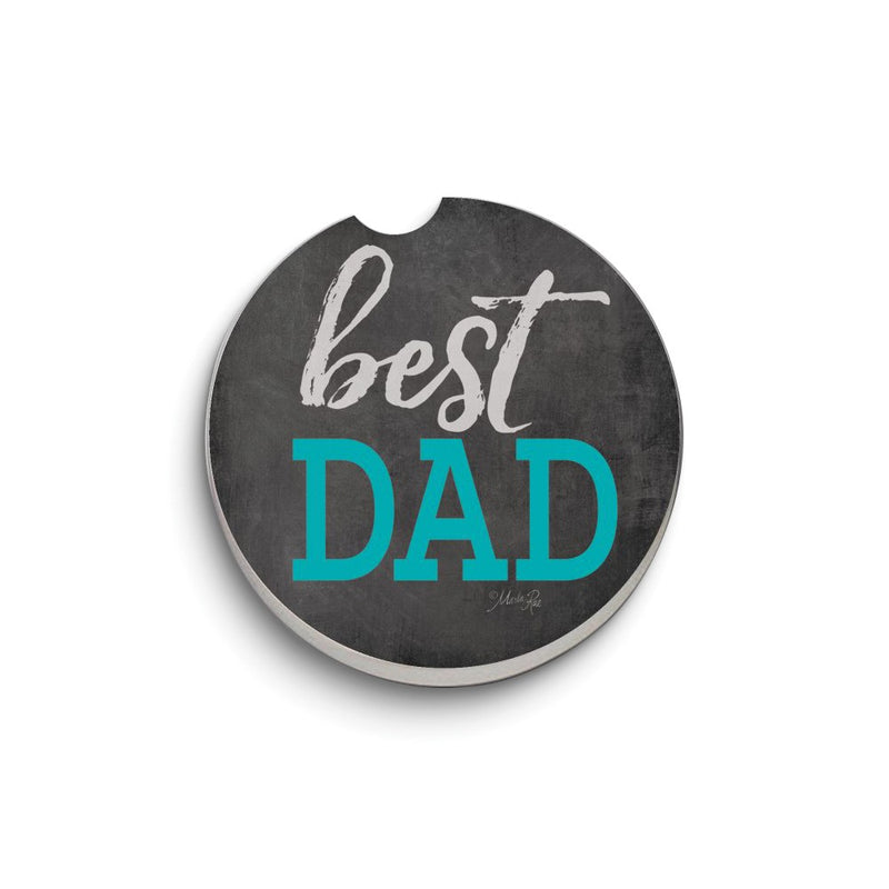 BEST DAD Absorbent Stone Car Coaster