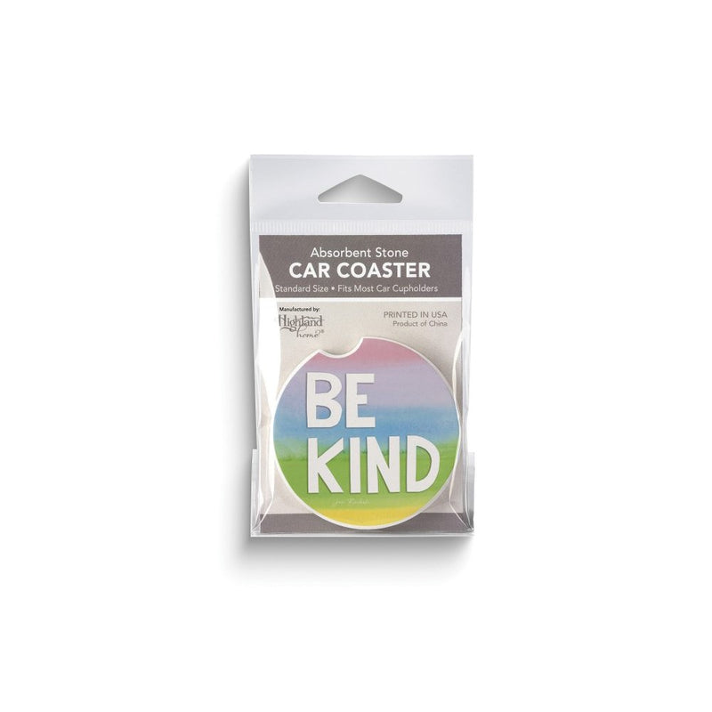 BE KIND Absorbent Stone Car Coaster