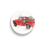 Americana Mood Red Truck Absorbent Stone Car Coaster