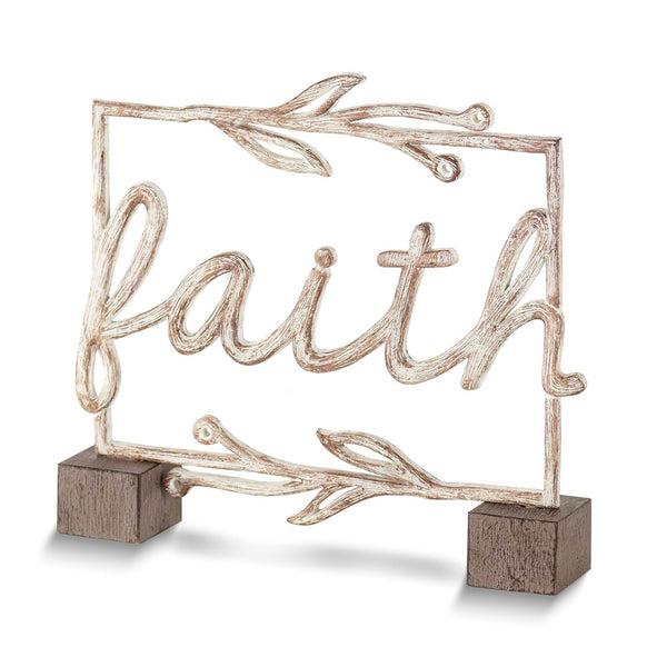 FAITH Resin Tabletop Word Decor