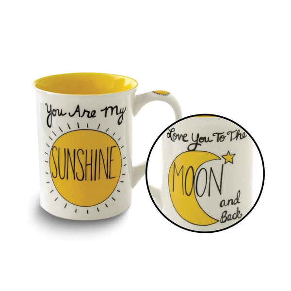 Our Name Is Mud YOU ARE MY SUNSHINE/LOVE YOU TO THE MOON AND BACK 16 ounce Stoneware Mug