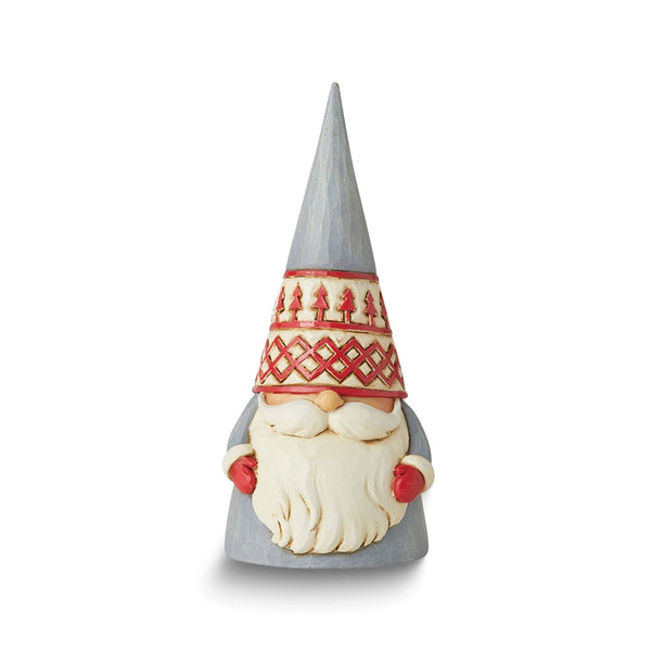 Jim Shore Heartwood Creek God Jul Noel Grey Tree Hat Gnome Figurine