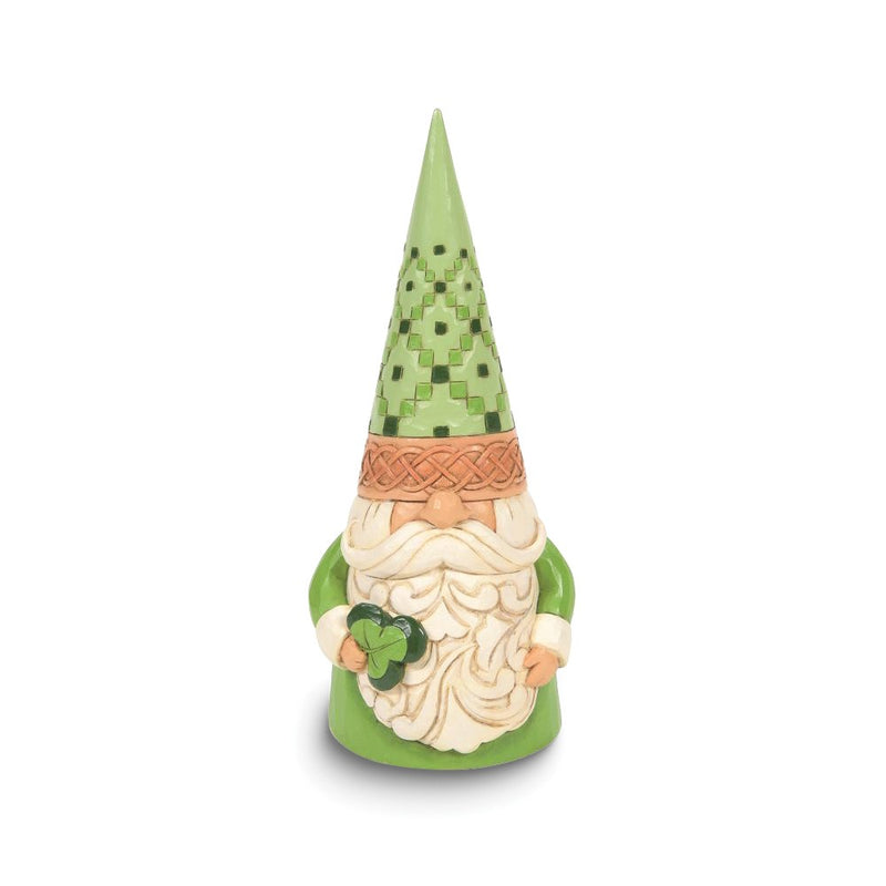 Jim Shore Heartwood Creek Wearin' Of The Green Irish Gnome Holding Clover Figurine