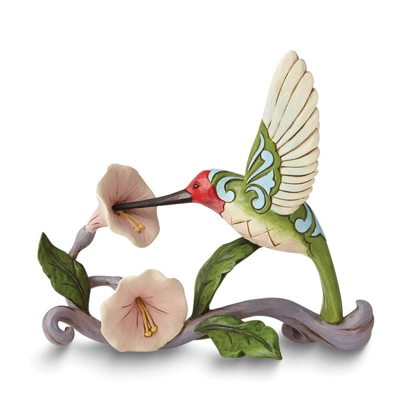 Jim Shore Heartwood Creek BLOSSOMS AND BEAUTY Hummingbird With Flower Figure