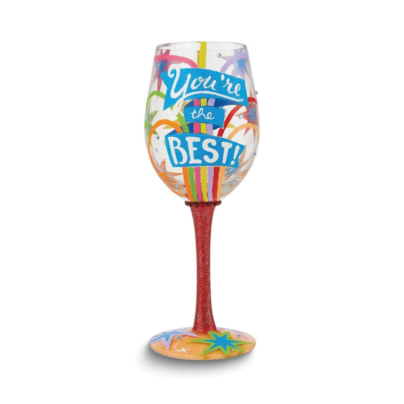 Lolita Hand-painted You're The Best Wine Glass