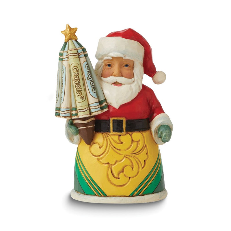 Crayola by Jim Shore Santa with Crayon Tree Mini Figurine