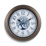 Indoor and Outdoor Auto Lighted Dial Metallic Finish Plastic Quartz Wall Clock