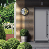 Indoor and Outdoor Auto Lighted Dial Metallic Finish Plastic Quartz Wall Clock