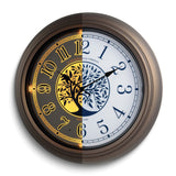 Indoor and Outdoor Auto Lighted Dial Metallic Finish Plastic Quartz Wall Clock