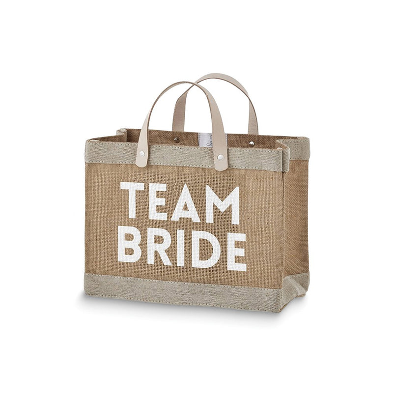 TEAM BRIDE Farmer's Market Canvas and Leather Mini Tote