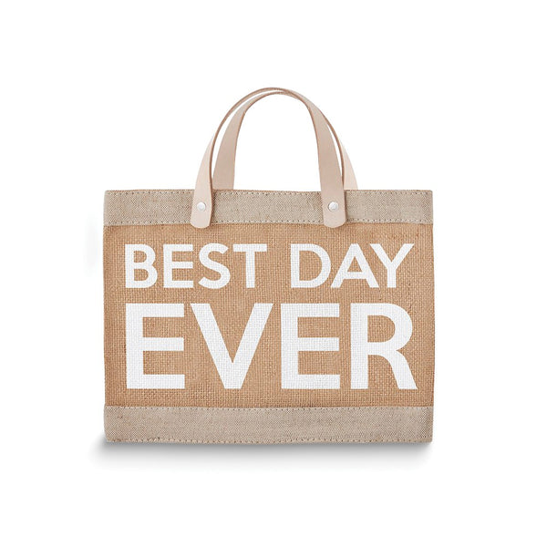 BEST DAY EVER Farmer's Market Canvas and Leather Mini Tote