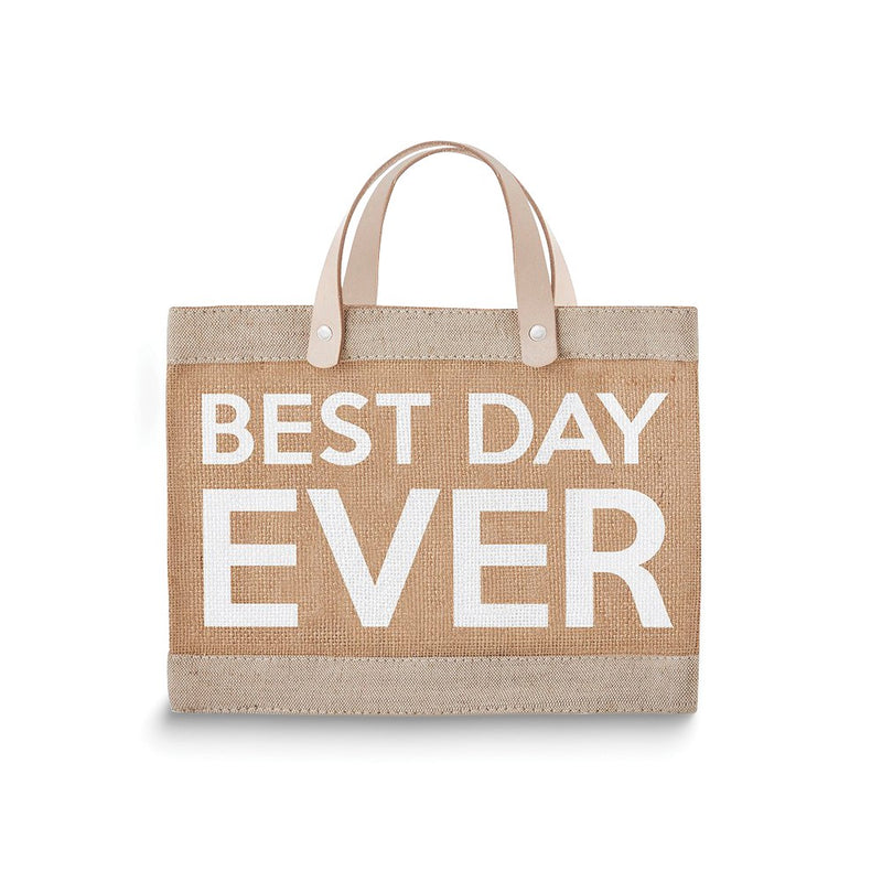 BEST DAY EVER Farmer's Market Canvas and Leather Mini Tote