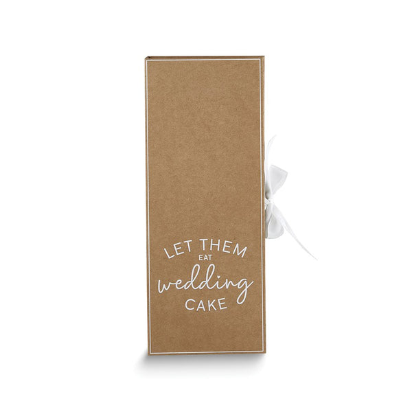 Gold-tone Stainless Steel LET THEM EAT WEDDING CAKE Boxed Server Set