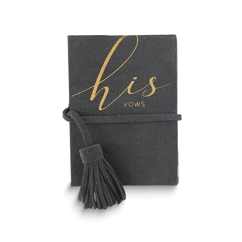HIS VOWS Suede Leather Book