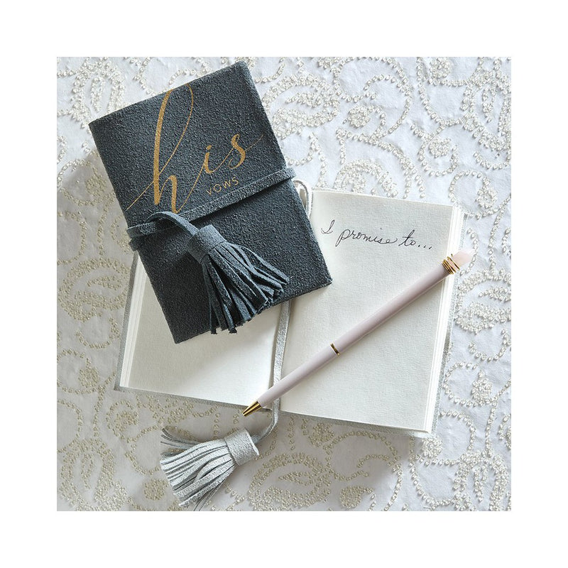 OUR VOWS Suede Leather Book